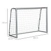 SPORTNOW 6ft x 4ft Football Goal, Football Net for Garden, Training Goal with Ground Stakes, Steel Frame