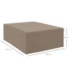 Outsunny 600D Oxford Outdoor Garden Furniture Sofa Set Cover, Waterproof Anti-UV Rattan Sun Lounger Protection Protector Cover, 275L x 205W x 90Hcm, Beige