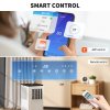 HOMCOM 7000 BTU Air Conditioning Unit, Smart Home WiFi App Compatible, 3-in-1 Portable Air Conditioner, Dehumidifier, Cooling Fan with 24H Timer, Remote, LED Display, 2 Speeds, Window Kit, 15m²