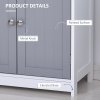 kleankin 75x60cm Freestanding Bathroom Storage Cabinet Unit w/ 2 Drawers Cupboard Adjustable Shelf Metal Handles Traditional Style 