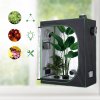 Outsunny Grow Tent Reflective Mylar Hydroponic with Adjustable Vents and Floor Tray for Indoor Plant Growing, 120 x 60 x 150 cm (47