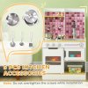 AIYAPLAY Kids Play Kitchen, Pretend Play Kitchen with Realistic Over, Stove, Sink, Kitchen Accessories, Cooking Playset with Light, Sound, for Ages 3+ Years, White
