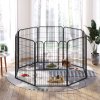 PawHut Dog Pen 8 Panels Puppy Pen Heavy Duty Pet Playpen for Indoor Outdoor for Dogs, Rabbits, Ducks 100cm High
