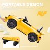 AIYAPLAY Licensed RUF CTR 2017 Electric Car for Kids, Ride On Car 12V Battery Powered Kids Electric Vehicle with Remote Control, Soft Start, MP3 Player, LED Lights, Horn, Yellow