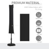 Outsunny Parasol Cover, Cantilever Umbrella Cover for 2-3.5 m Parasols, 420D Oxford Fabric Banana Umbrella Protector with Zipper for Outdoor Garden, Patio, Black