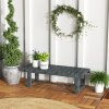 Outsunny 1 Piece 2-seater Outdoor Indoor Wooden Garden Bench Fir Patio Loveseat, 110L x 38W x 35Hcm, Grey