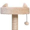 PawHut Cat Tree for Indoor Cats with Scratching Post Climbing Tower Kitty Activity Centre Condo Perch Jumping Platforms Beige 60L x 40W x 81H cm
