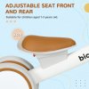 AIYAPLAY Kids Balance Bike for 1-3 Years Old, No Pedal Toddler Balance Bike with Adjustable Seat, Silent Wheels, Training Bike for Boys and Girls, White