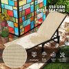 Outsunny Sun Loungers for Garden Set of 2, 5-Level Adjustable Reclining Sun Lounger Chairs, Flat Garden Lounger Sunbed with Texteline Seat, Steel Frame for Patio, Beach, Khaki