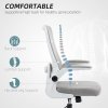 HOMCOM Executive Office Chair, Ergonomic Mesh High Back Desk Chair with Flip-up Armrest, Adjustable Lumbar Support, Grey