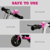 HOMCOM Folding Ride on Powered Scooter, 120W, with Warning Bell, 15km/h Maximum Speed, for Ages 4-14 Years, Pink