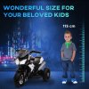 HOMCOM Kids 6V Electric Ride On Motorcycle Electric Motorbike w/ Lights Music Horn 3 Wheel Outdoor Play Toy for 3-5 Years Black