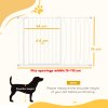 PawHut Dog Gate Wide Stair Gate w/ Door Pressure Fit Pets Barrier for Doorway, Hallway, 76H x 75-115W cm - White