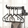 HOMCOM 4-Tier Clothes Airer, Foldable Clothes Drying Rack with Wheels and Wings, Steel Garment Laundry Rack for Indoor and Outdoor Use, Black