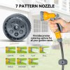 Outsunny Retractable Hose Reel Wall Mounted, 30+2m Garden Hose Pipe Reel with Lock, Auto Rewind, 7 in 1 Spray Nozzle, Includes Wall Fixings, 180?? Swivel, Outdoor Watering, Orange
