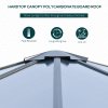 Outsunny 3 x 3(m) Hardtop Gazebo Canopy with Polycarbonate Roof, Aluminium Frame, Permanent Pavilion Garden Gazebo with Netting and Curtains for Patio, Deck, Dark Grey