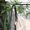 Outsunny Patio Hammock Chair with Stand, Outdoor Hammock Swing Hanging Rope Chair with Cushion, Armrest, Hooks, Cream White
