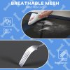 PawHut Cooling Raised Dog Bed, Elevated Pet Bed with Breathable Mesh, UV Protection Canopy, Foot Pads, for Indoor Outdoor, Large Dogs, 106 x 76 x 94cm - Dark Blue