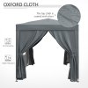 Outsunny 2 x 2 m Garden Pop Up Gazebo, Wedding Party Tent Marquee, Water Resistant Awning Canopy With Sidewalls, Windows, Carry Bag, Grey