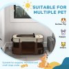 PawHut Dog Pen, Pet Playpen, Portable Foldable Dog Cat Playpen Soft Pet Cage with Storage Bag for Puppies, Rabbits, Kittens, Guinea Pigs, 114 x 89 x 59cm - Brown