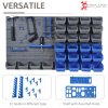 DURHAND 44 Pcs On-Wall Garage DIY Storage Unit with 28 Cubes 10 Hooks 2 Boards Screws Organisation Pegboard Tool Equipment Blue