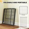 PawHut Dog Pen 6 Panels Puppy Pen Heavy Duty Pet Playpen for Indoor Outdoor for Dogs, Rabbits, Ducks 80cm High