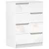 HOMCOM Modern Chest of Drawer with 4 Drawers, High Gloss Dresser for Bedroom, Living Room, 60 x 40 x 85cm, White