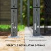 Outsunny 3 x 3(m) Garden Pergola with Retractable Roof Canopy and Wood Grain Aluminium Frame, Outdoor Gazebo Pergola Kit, UPF30+ Sun Shade Shelter for Deck, Porch, Grey