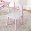 AIYAPLAY Toddler Table and Chair Set, Princess Design Kids Table and 2 Chairs Set, for Activities, Art, Drawing, for Playroom, Nursery, Pink