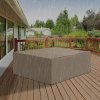 Outsunny 600D Oxford Outdoor Garden Furniture Sofa Set Cover, Waterproof Anti-UV Rattan Sun Lounger Protection Protector Cover, 275L x 205W x 90Hcm, Beige