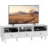 HOMCOM 140cm TV Stand Cabinet, Modern TV Unit Console Table for up to 75