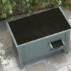 PawHut Outdoor Cat House, Feral Insulate Wooden Kitten House with Removable Floor, Water-Resistant Openable Roof, 85 x 50 x 68.5cm - Charcoal Grey