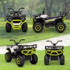 AIYAPLAY 12V Kids Electric Ride on ATV, Battery Powered Quad Bike with 4 Suspension Wheels, Forward Reverse Function, Headlights, Music, Storage Basket, for Ages 3-5 Years, Green