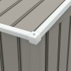 Outsunny 7.7 x 5.7ft Metal Garden Shed, Galvanised Outdoor Tool Storage House with Ventilation Slots and Sliding Doors, Light Grey