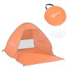 Outsunny Pop up Beach Tent, UV 30+ Portable Sun Shelter with Carry Bag, 2x1.5m for 2-3 Person, Orange