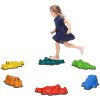 ZONEKIZ Kids Stepping Stones, 6PCs Balance River Stones, Crocodile-Designed Sensory Toy with Anti-Slip Edge, Indoor Outdoor Obstacle Courses, Stackable