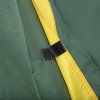 Outsunny Two-Man Camping Tent Dome Tent with Weatherproof Shell, Vestibule & Windows, for Fishing & Hiking, Green and Yellow