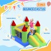 HOMCOM Kids Bouncy Castle Inflatable Bouncer Bounce House and Slide Inflatable Jumper with Blower