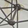 Outsunny 4.6m Garden Parasol Double-Sided Sun Umbrella Patio Market Shelter Canopy Shade Outdoor with Cross Base - Off White