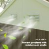 Outsunny 8 x 6 ft Garden Shed, Metal Shed with Double Doors, Window and Air Vents, Galvanised Outdoor Lockable Tool Storage House, Grey