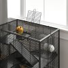PawHut Hamster Cage with Deep Tempered Glass Bottom, 4 Tier Large Hamster Tank with Hut, Running Wheel, Platforms, Ramps, Food Dish, Water Bottle, for Syrian, Dwarf, Rats, Gerbils, 78.5 x 48.5 x 80cm