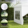 Outsunny 3 x 3(m) Pop Up Gazebo, Water and UV Resistant Party Tent Camping Canopy Marquee with Carry Bag, White