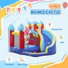 Outsunny 4 In 1 Kids Bouncy Castle, Large Inflatable House w/ Trampoline, Slide, Water Pool, Climbing Wall, Includes Blower, Bag, Ages 3-8 Years, 2.9 x 2.7 x 2.3m