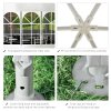 Outsunny 4m Hexagonal Gazebo Canopy Party Tent with 6 Removable Side Walls for Outdoor Event with Windows and Doors, White
