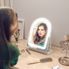 HOMCOM LED Vanity Mirror with Lights, 33 x 44.5cm Lighted Makeup Mirror with 3 Colour, 360 Degree Rotation, Touch Screen, for Bedroom and Dressing Room, White