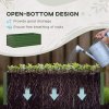 Outsunny Raised Beds for Garden, Galvanised Steel Outdoor Planters with Multi-reinforced Rods for Vegetables, Plants, Flowers and Herbs, 180 x 90 x 59 cm, Green