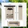 PawHut Bat Boxes, Pack of 3 Wooden Bat Houses for Outdoor, Garden, Farm, Easy for Bat to Land and Roost, Designed to Attract Bats & Easy to Hang, 18 x 6 x 22.5 cm