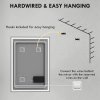 HOMCOM Bathroom Mirror with LED Lights, Illuminated Makeup Mirror with 3 Colours, Defogging Film and Memory Function, Hardwired, Horizontal or Vertical