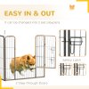 PawHut Dog Pen 16 Panels Puppy Pen Heavy Duty Pet Playpen for Indoor Outdoor for Dogs, Rabbits, Ducks 80cm High
