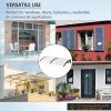 Outsunny Front Door Canopy, Waterproof Outdoor Awning, 75 x 195 cm Rain Shelter for Window, Porch and Front/Back Door, Clear